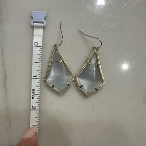 Kendra Scott Alex Slate Cat’s Eye 14K Gold Plated French Wire Earrings